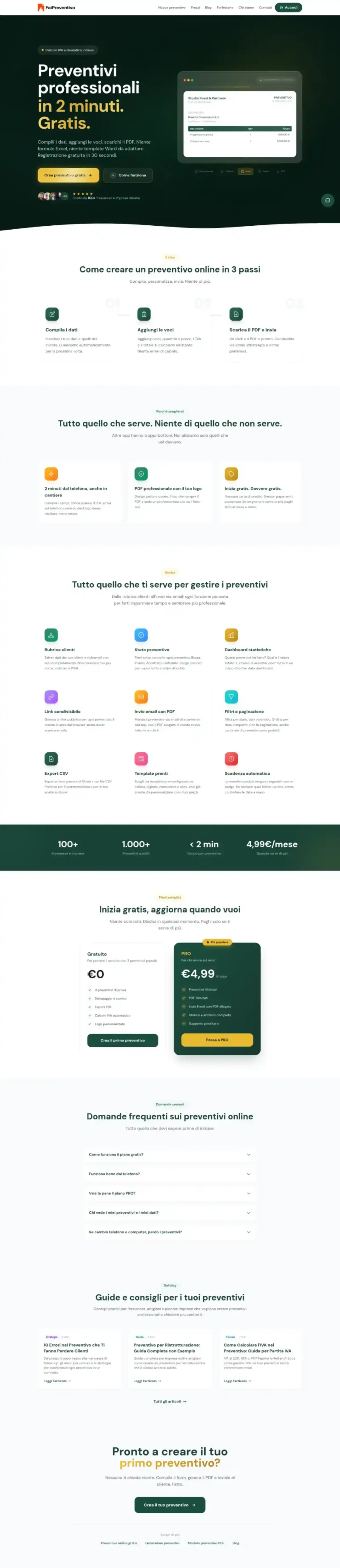 Screenshot FaiPreventivo